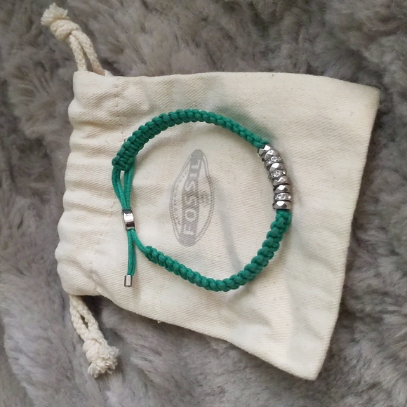 Fossil green braided bracelet - Picture 4 of 4